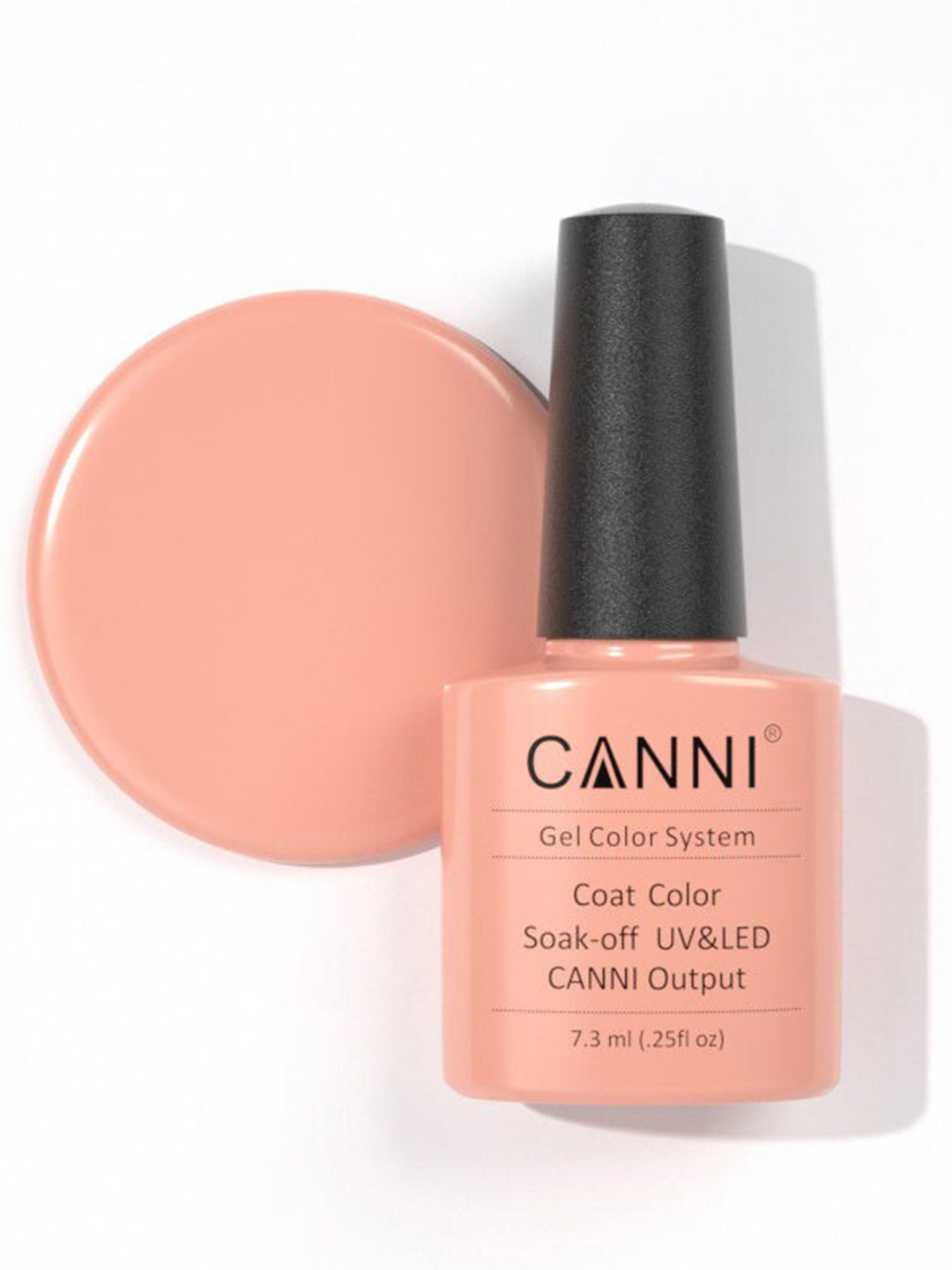 

CANNI Gel Color System Color Coat Soak-Off UV & LED Nail Polish-Apricot 055, Peach