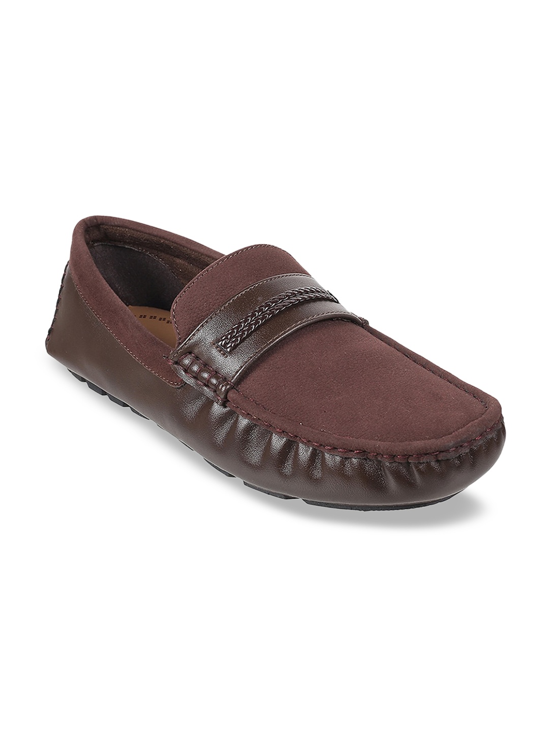 

Mochi Men Brown Leather Loafers