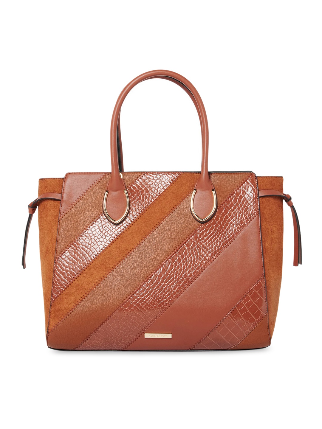 

Forever New Brown Animal Textured PU Handheld Bag