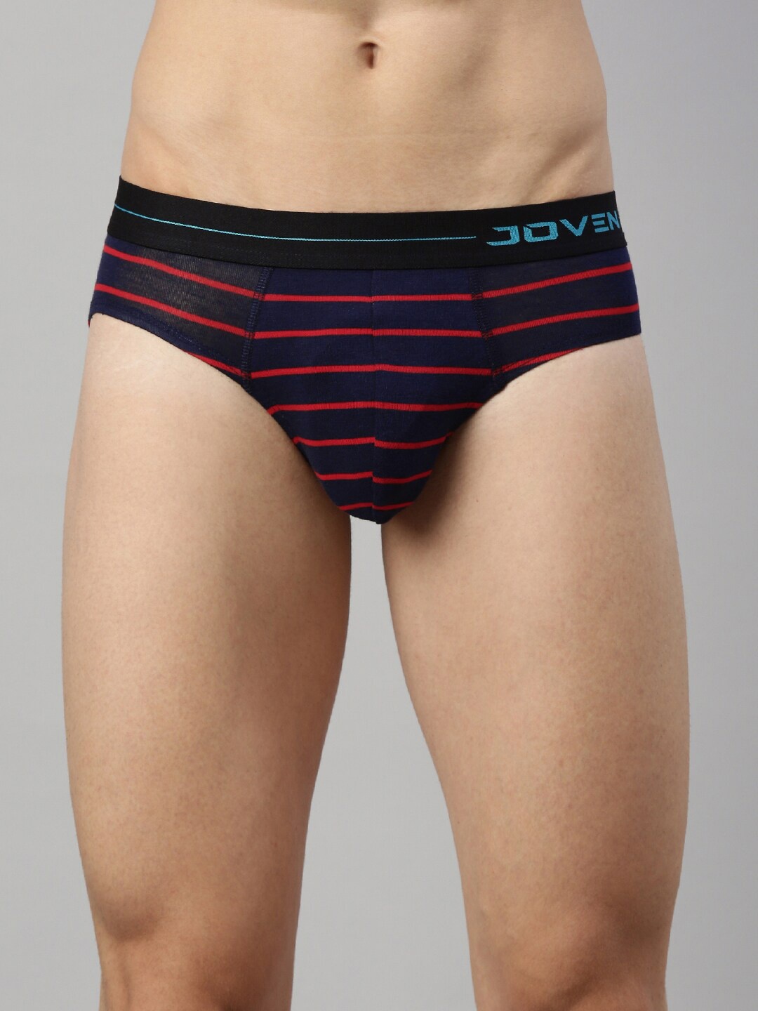 

Joven Men Navy and Red Striped Neo Briefs, Navy blue
