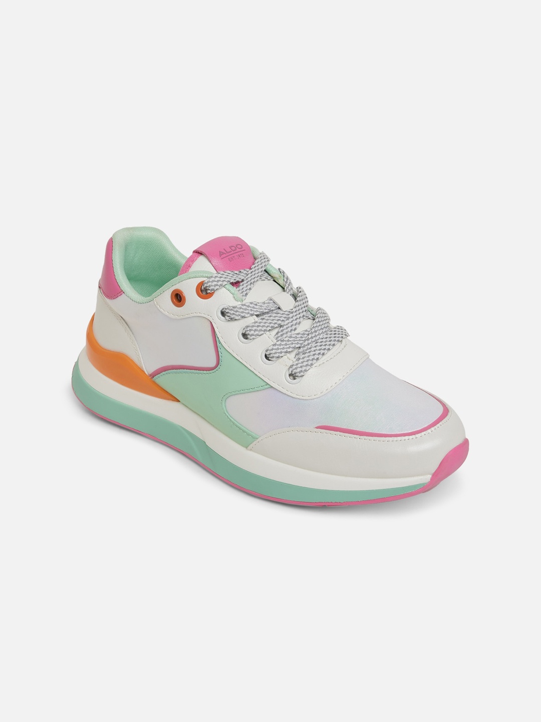 

ALDO Women White Colourblocked Sneakers