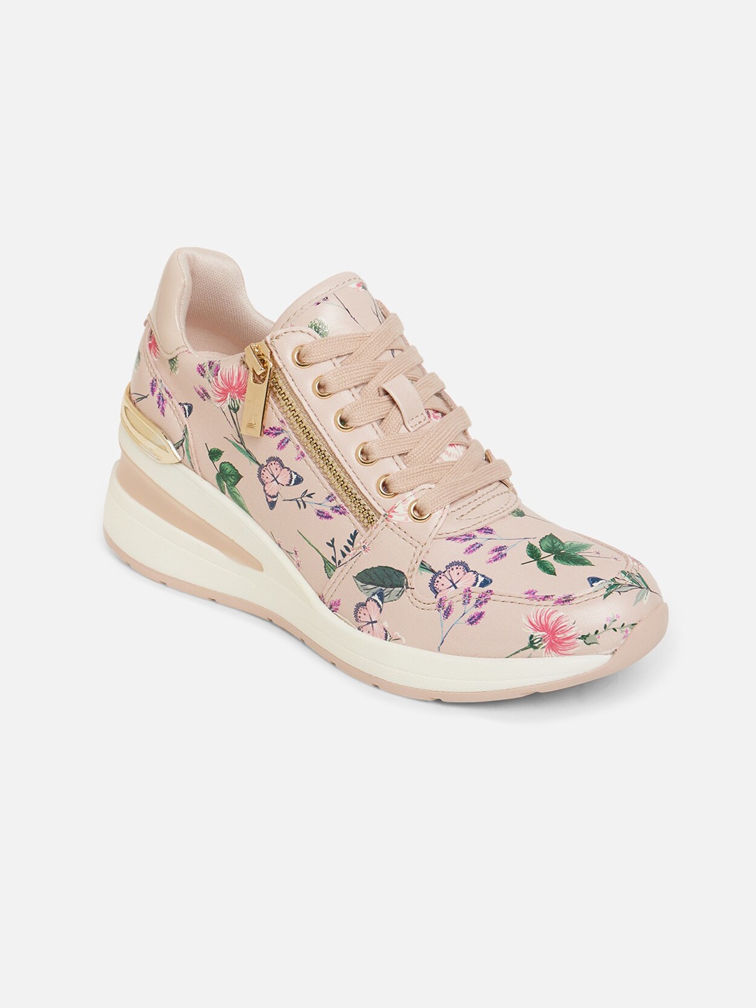 

ALDO Women Pink Printed Sneakers