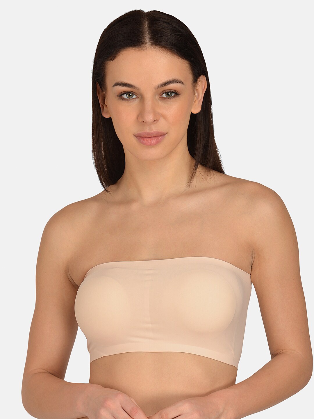 

mod & shy Beige Solid Removable Padding Bandeau Bra