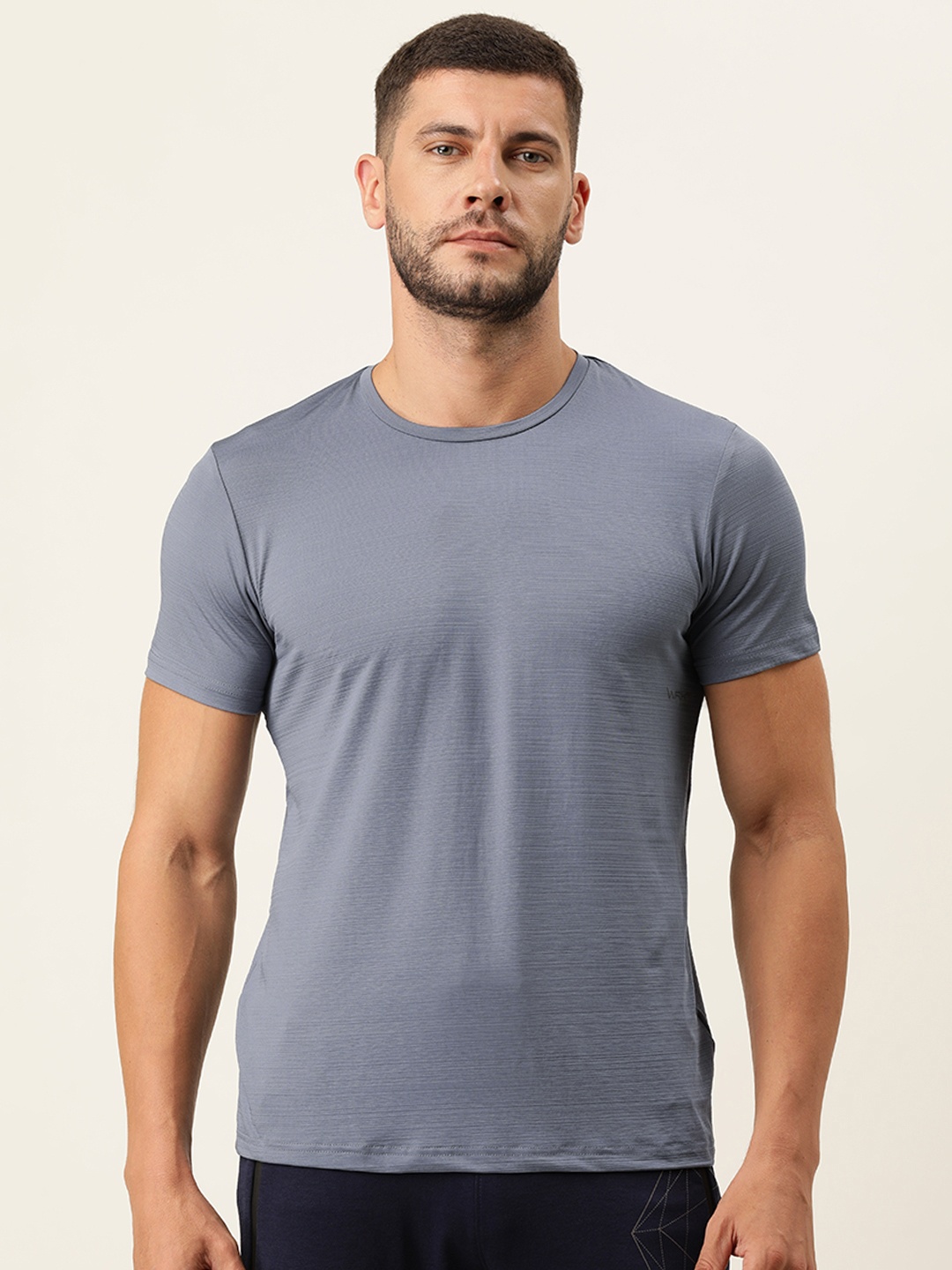 

Sweet Dreams Men Grey Melange Round Neck Lounge Tshirts