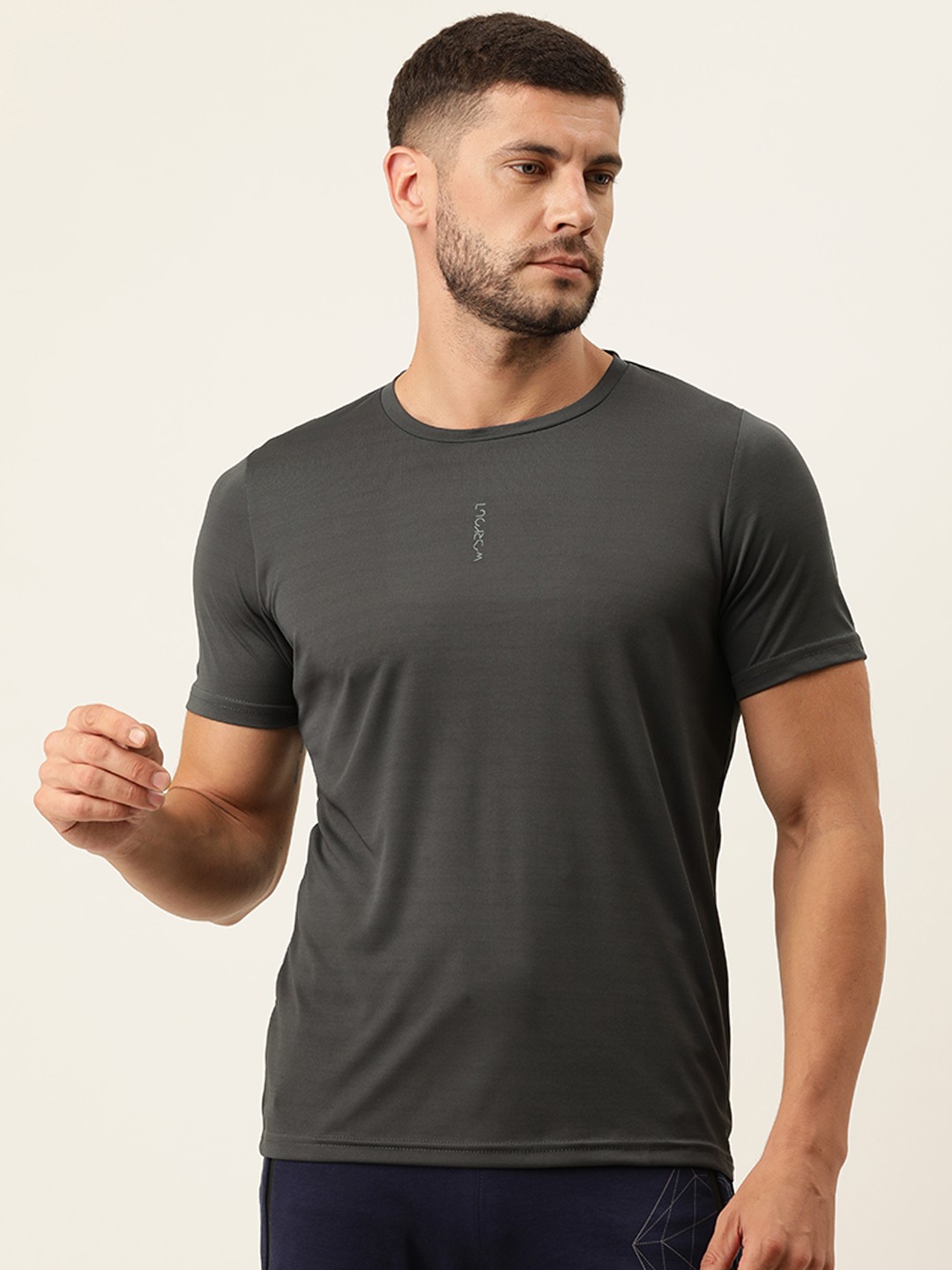 

Sweet Dreams Men Grey Solid Lounge T-shirt