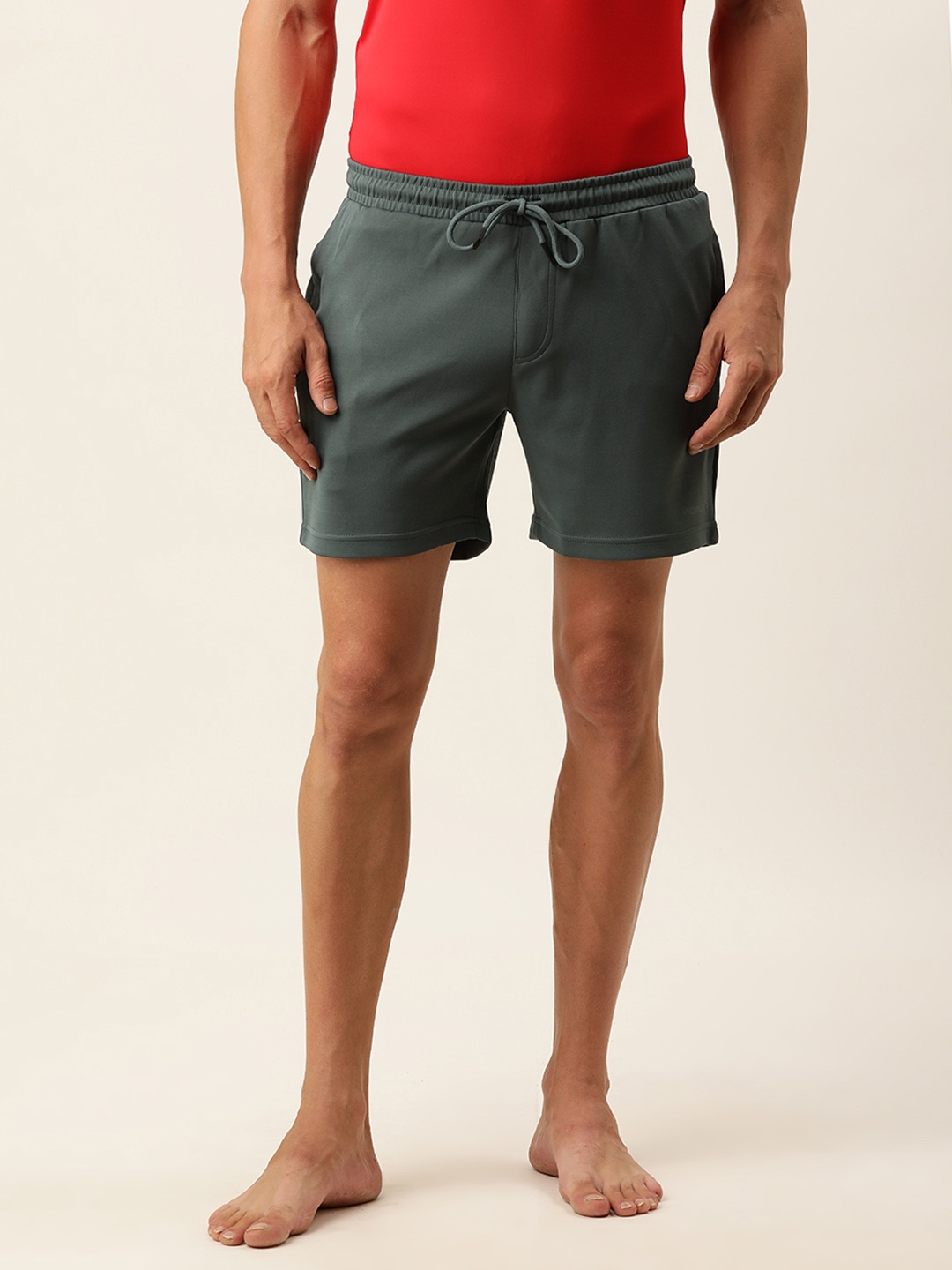 

Sweet Dreams Men Grey Solid Lounge Shorts