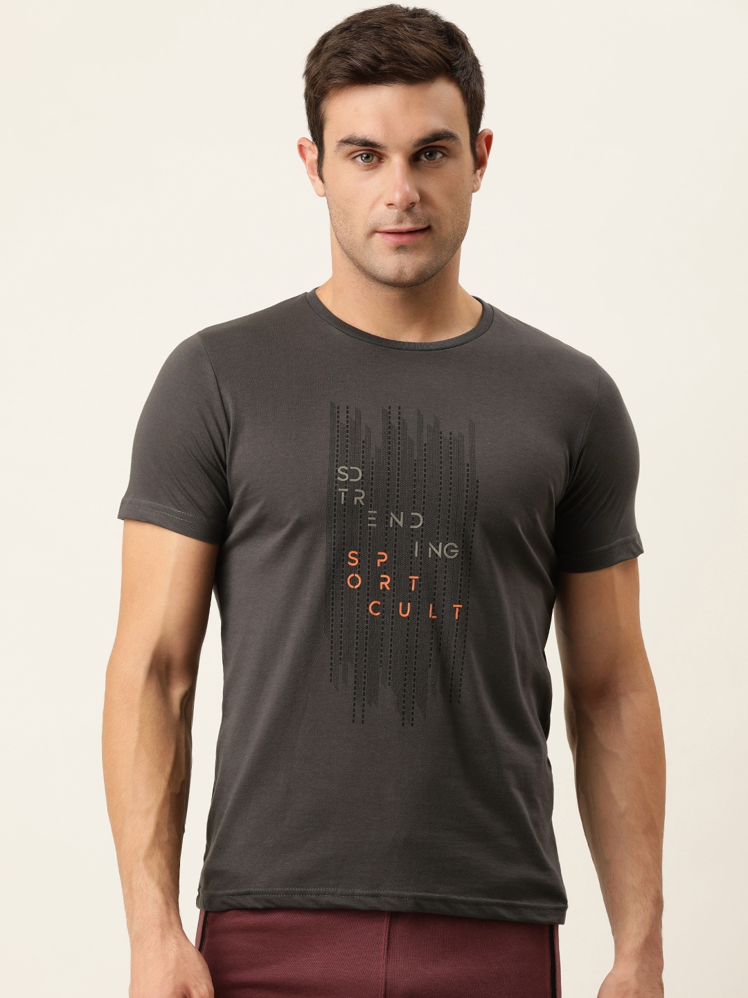 

Sweet Dreams Mens Grey Graphic Printed Casual Lounge Tshirts