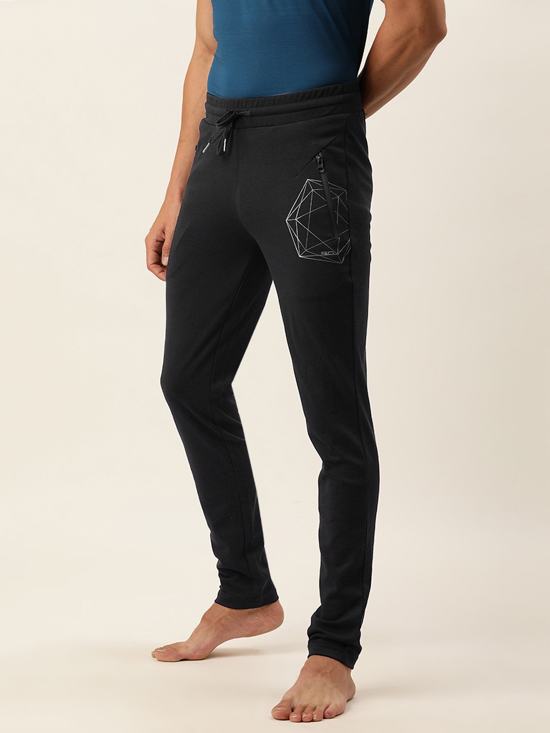 

Sweet Dreams Men Black Printed Track Pants