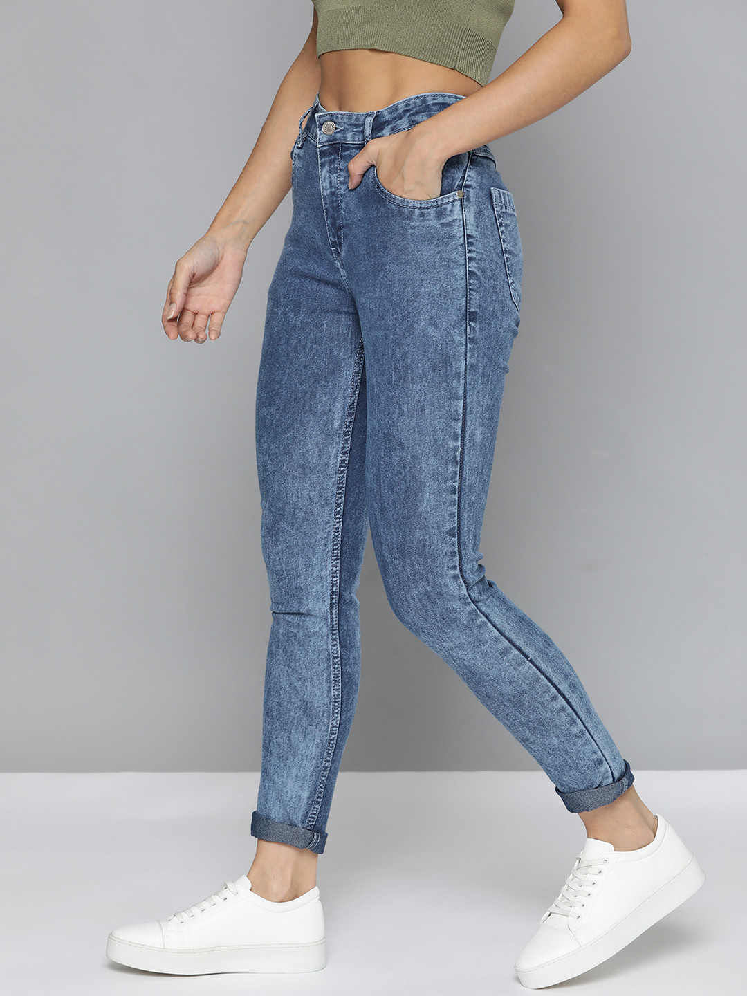 

Harvard Women Navy Blue Super Skinny Fit Stretchable Jeans