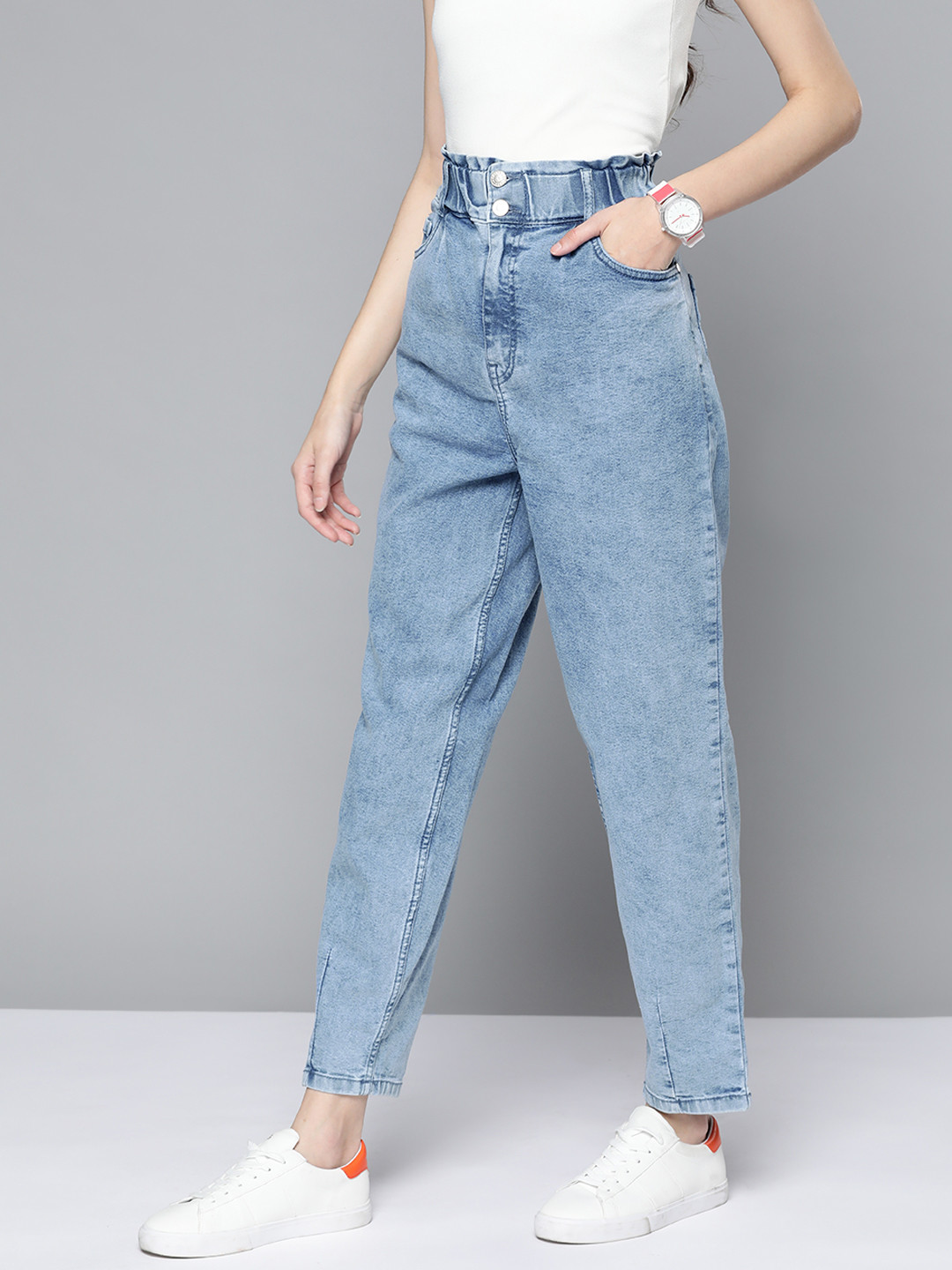 

Harvard Women Blue Loose Fit Light Fade Stretchable Jeans
