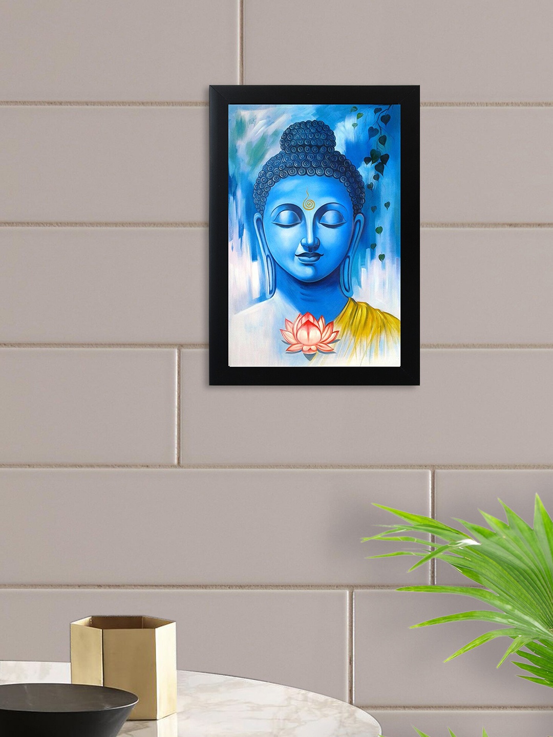

nest ART Blue & Brown Buddha Smile Wall Art