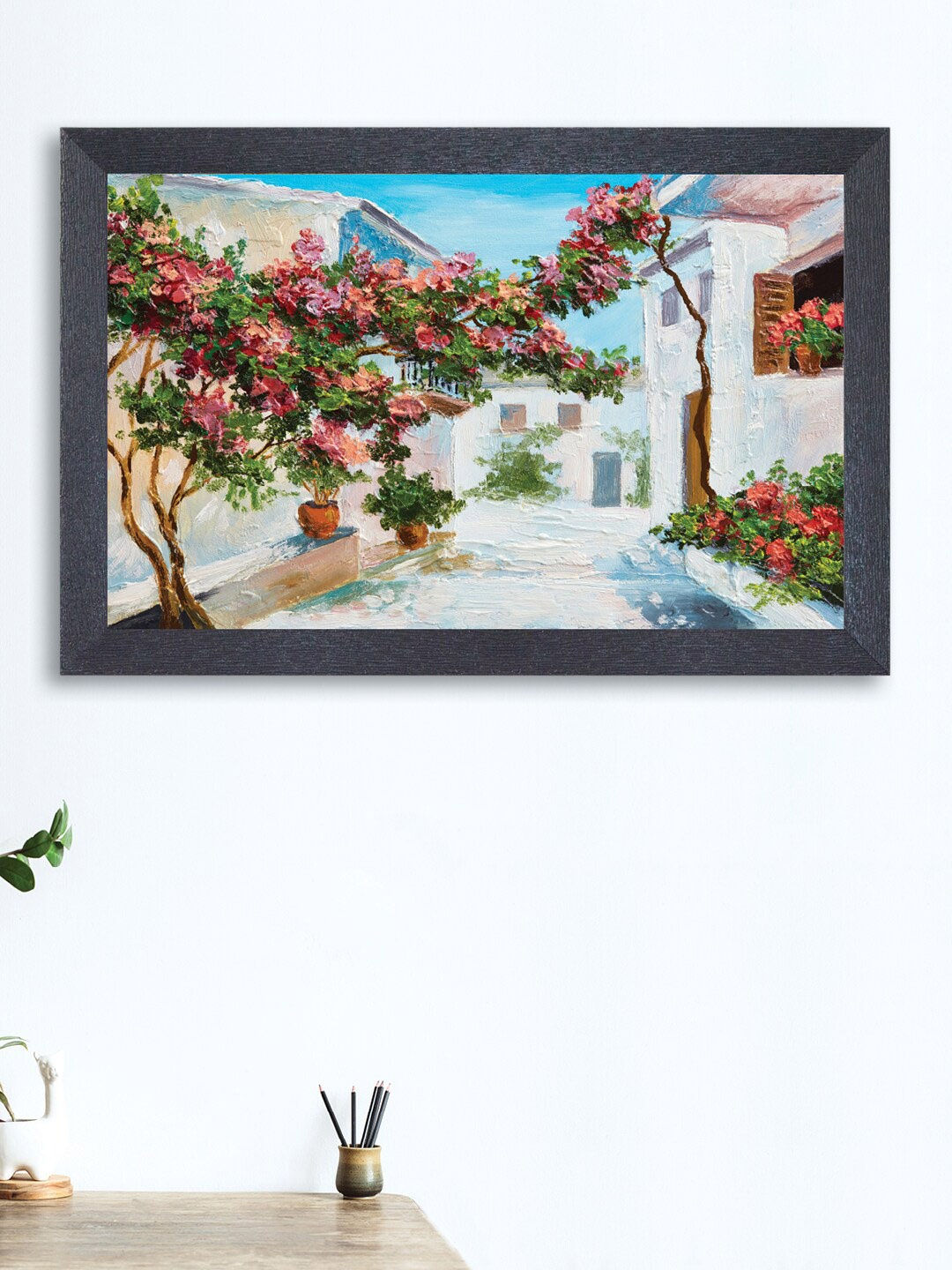 

nest ART White & Black Nature Painting Framed Wall Art