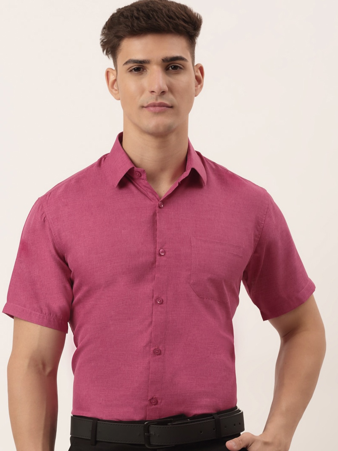 

JAINISH Men Pink Standard Formal Shirt