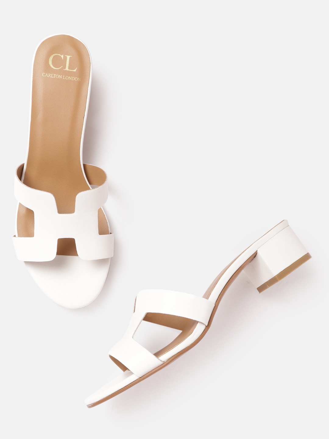 

Carlton London Women White Solid Block Heels