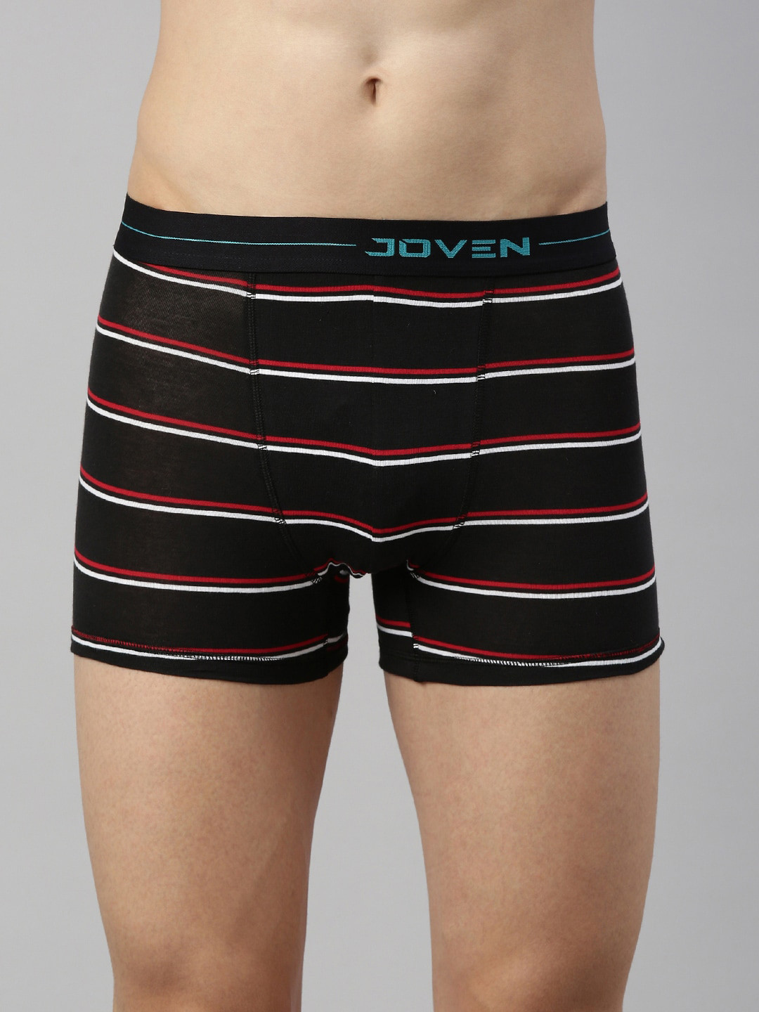 

Joven Men Black & Red Striped Cotton Trunk TYD06