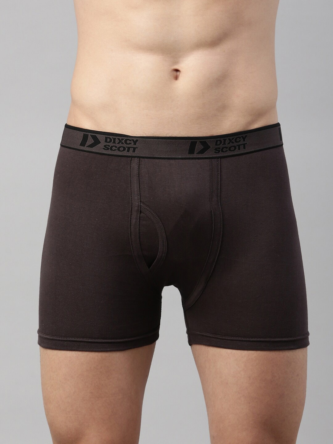 

DIXCY SCOTT Men Coffee Brown Solid Cotton Trunk DSO-CROSS TRUNK-P1