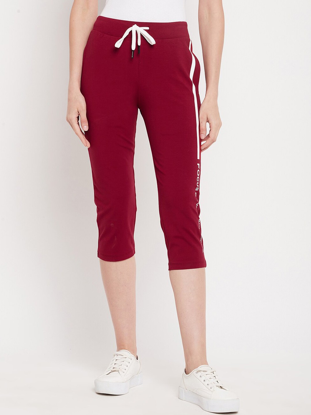 

Madame Women Red Solid Track Pants