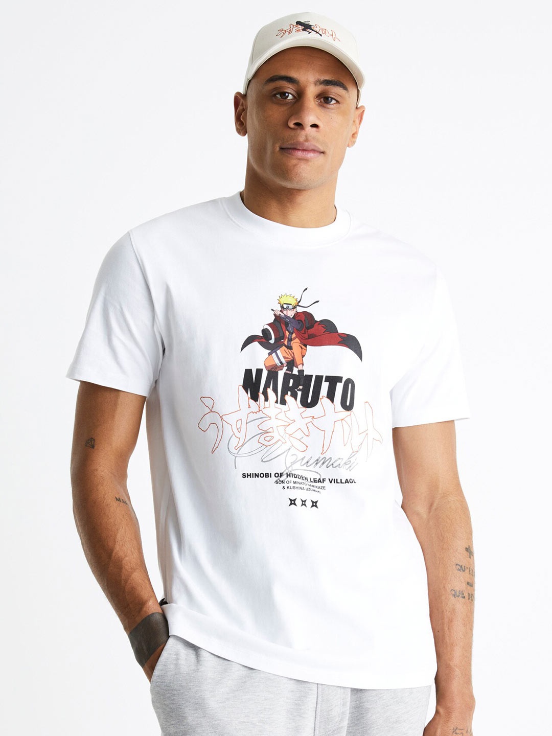 

Celio Men Naruto Shippuden Printed T-shirt, White