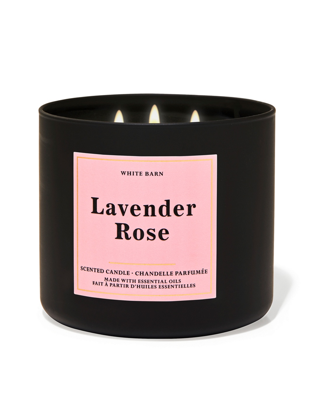 

Bath & Body Works White Barn Lavender Rose 3-Wick Scented Candle - 411 g, Pink