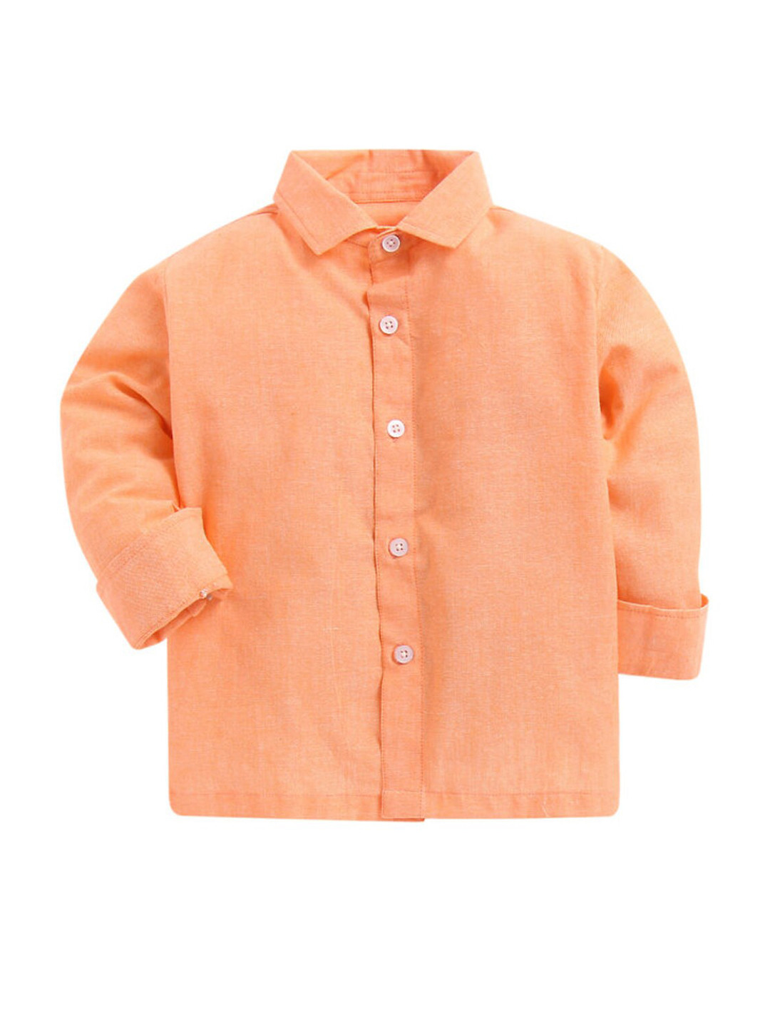 

YK Boys Orange Classic Casual Shirt