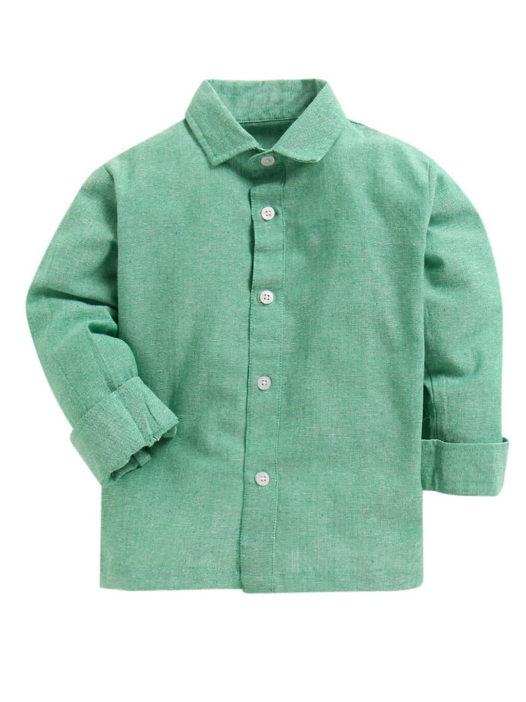 

YK Boys Green Classic Casual Shirt