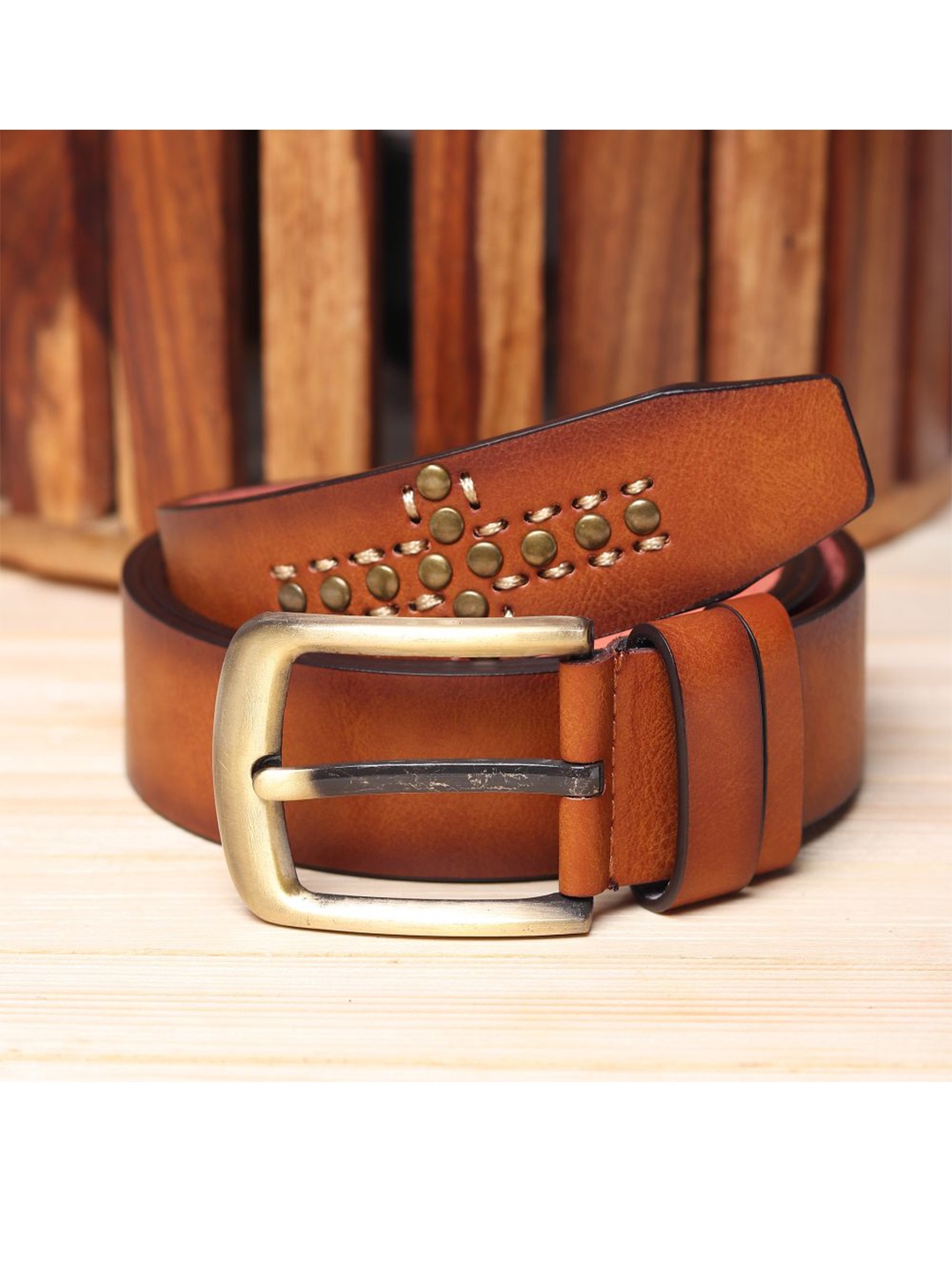 

Kastner Men Tan Embellished Belt