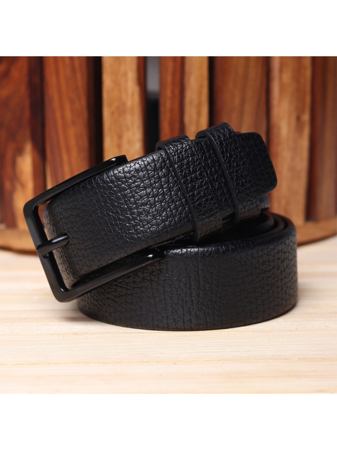 

Kastner Men Black Textured Formal Belt