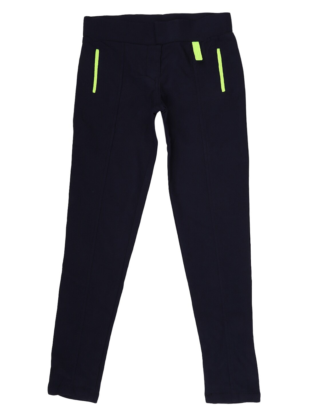 

V-Mart Girls Navy Blue Solid Cotton Knitted Slim Fit Jeggings