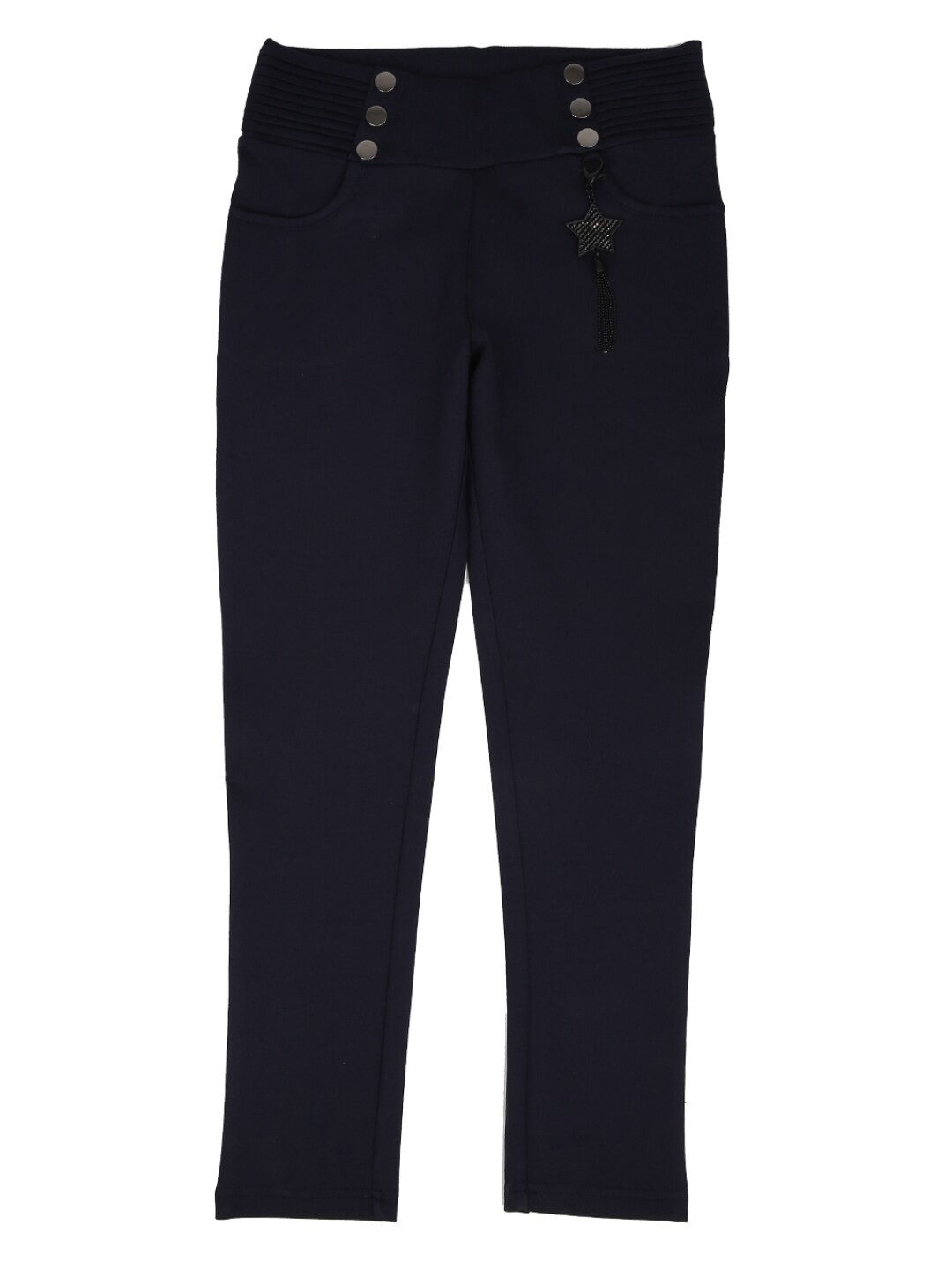 

V-Mart Girls Navy Blue Solid Cotton Jeggings