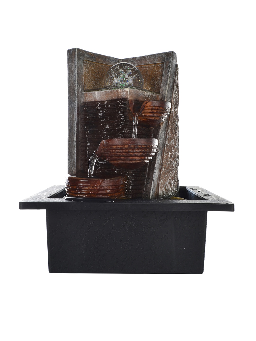

eCraftIndia Brown & Black Premium Decorative Electrical Waterfall Fountain
