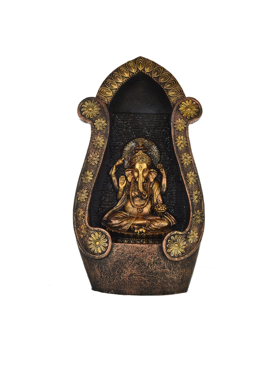

eCraftIndia Gold-Toned Premium Decorative Lord Ganesh Electrical Waterfall Fountain