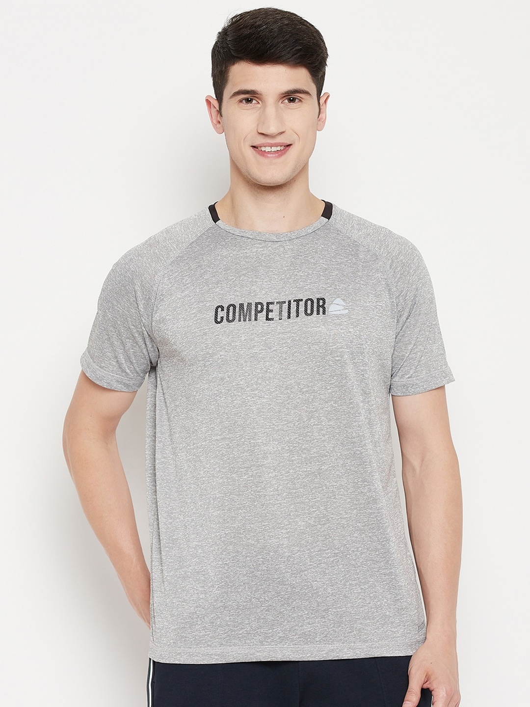 

Duke Men Grey Typography Printed Sports T-shirt