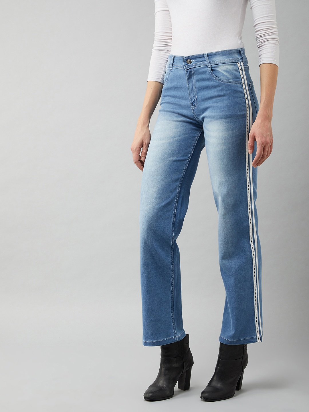 

DOLCE CRUDO Blue Wide Leg Stretchable Jeans