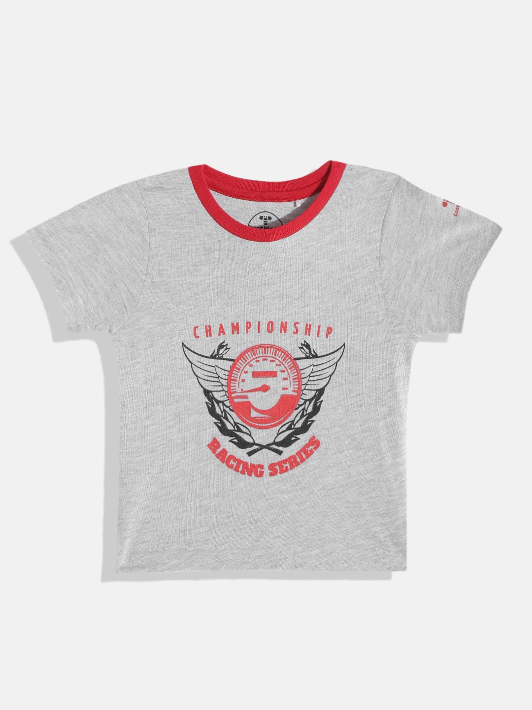 

toothless Kids Boys Grey Printed T-Shirt, Grey melange