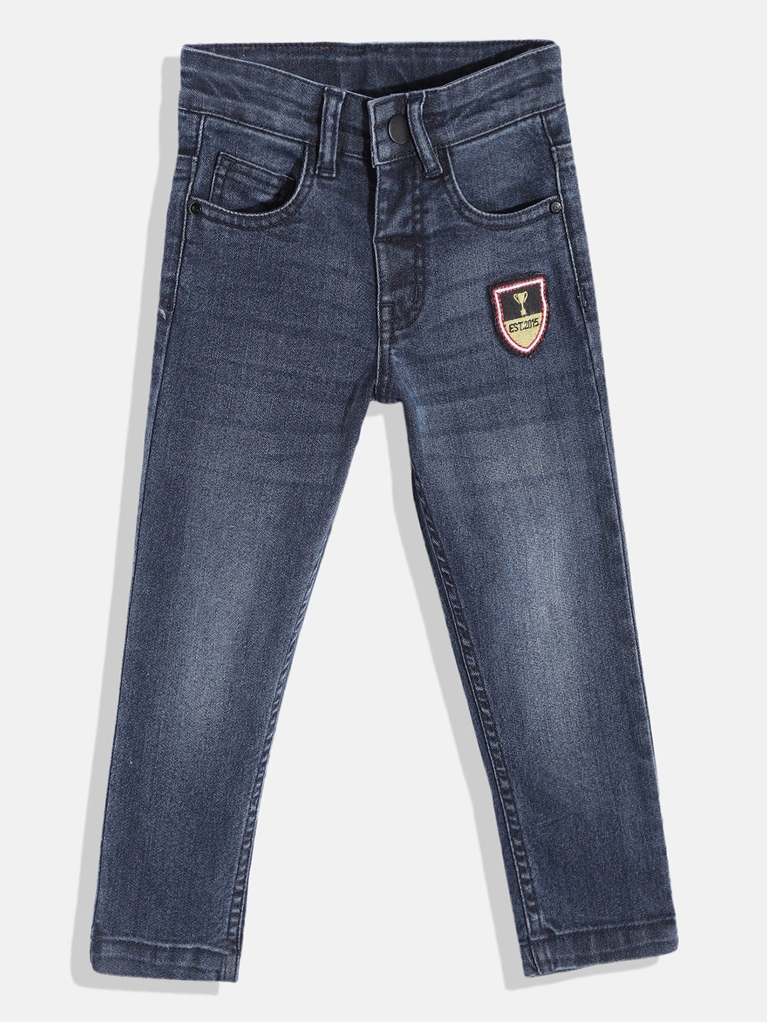 

toothless Boys Blue Light Fade Applique Stretchable Jeans