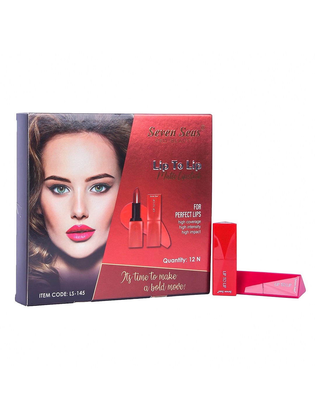 

Seven Seas Set of 12 Full Coverage Lip To Lip Matte Lipsticks, Multi