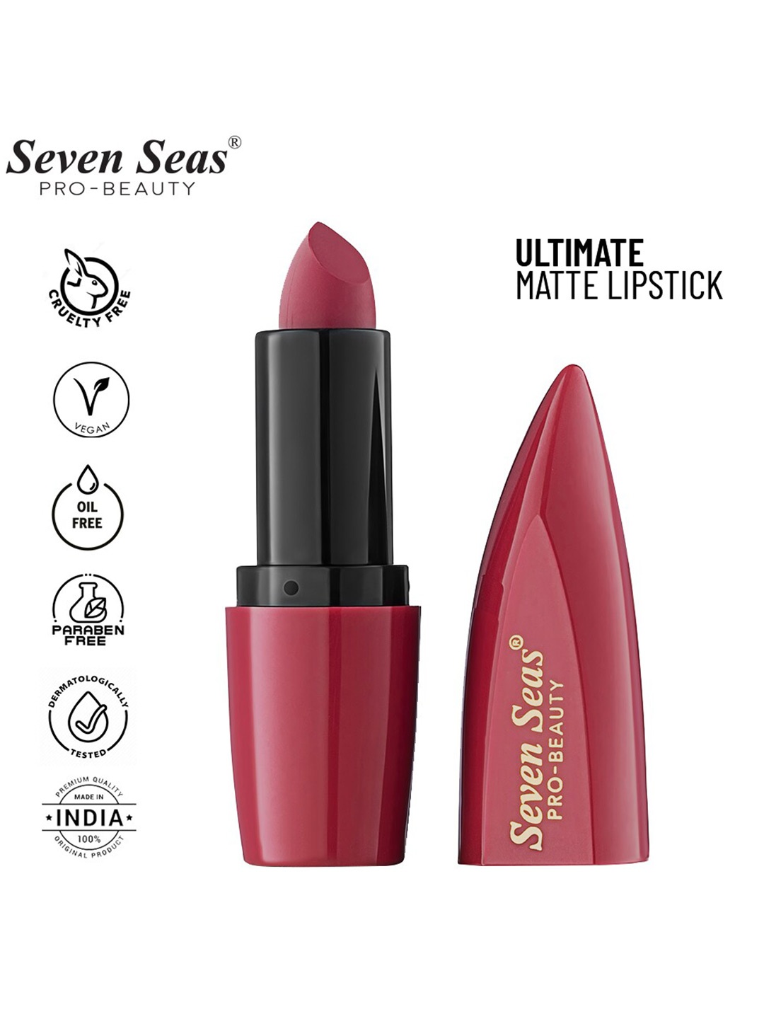 

Seven Seas Set of 12 Ultimate Matte Lipsticks - 3.8 g Each, Multi