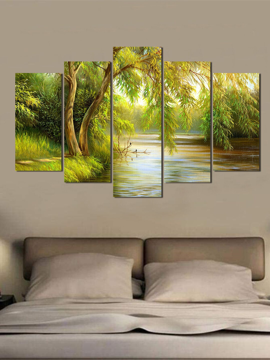

WENS Set of 5 Green Floral Or Botanical Printed Wall Art