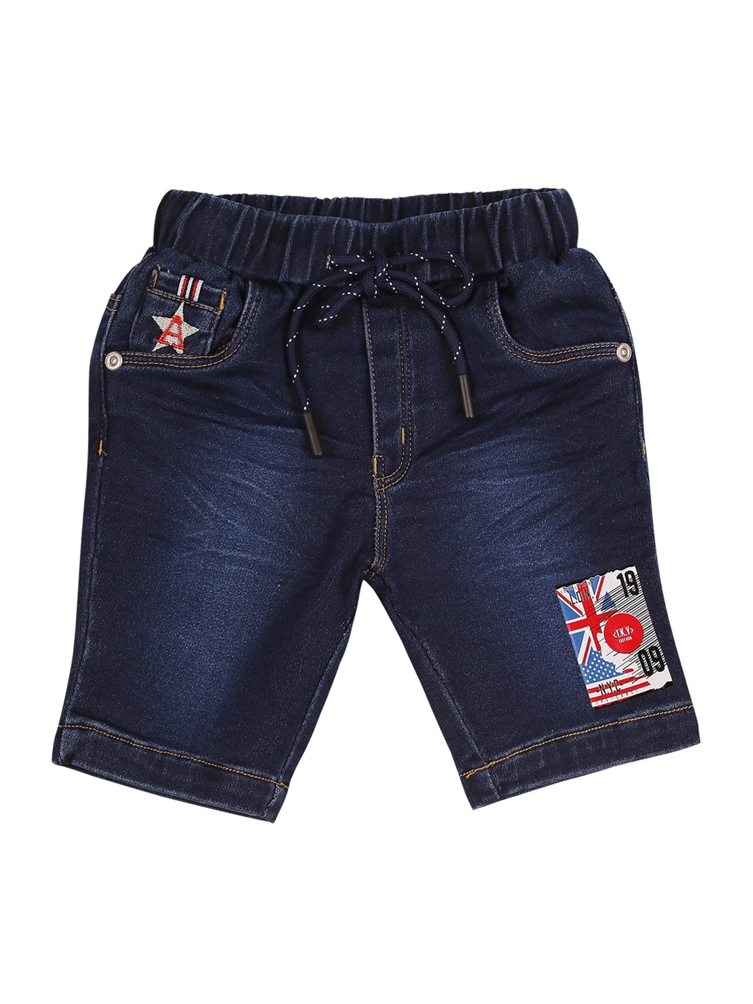 

Actuel Boys Blue Washed Denim Pure Cotton Shorts