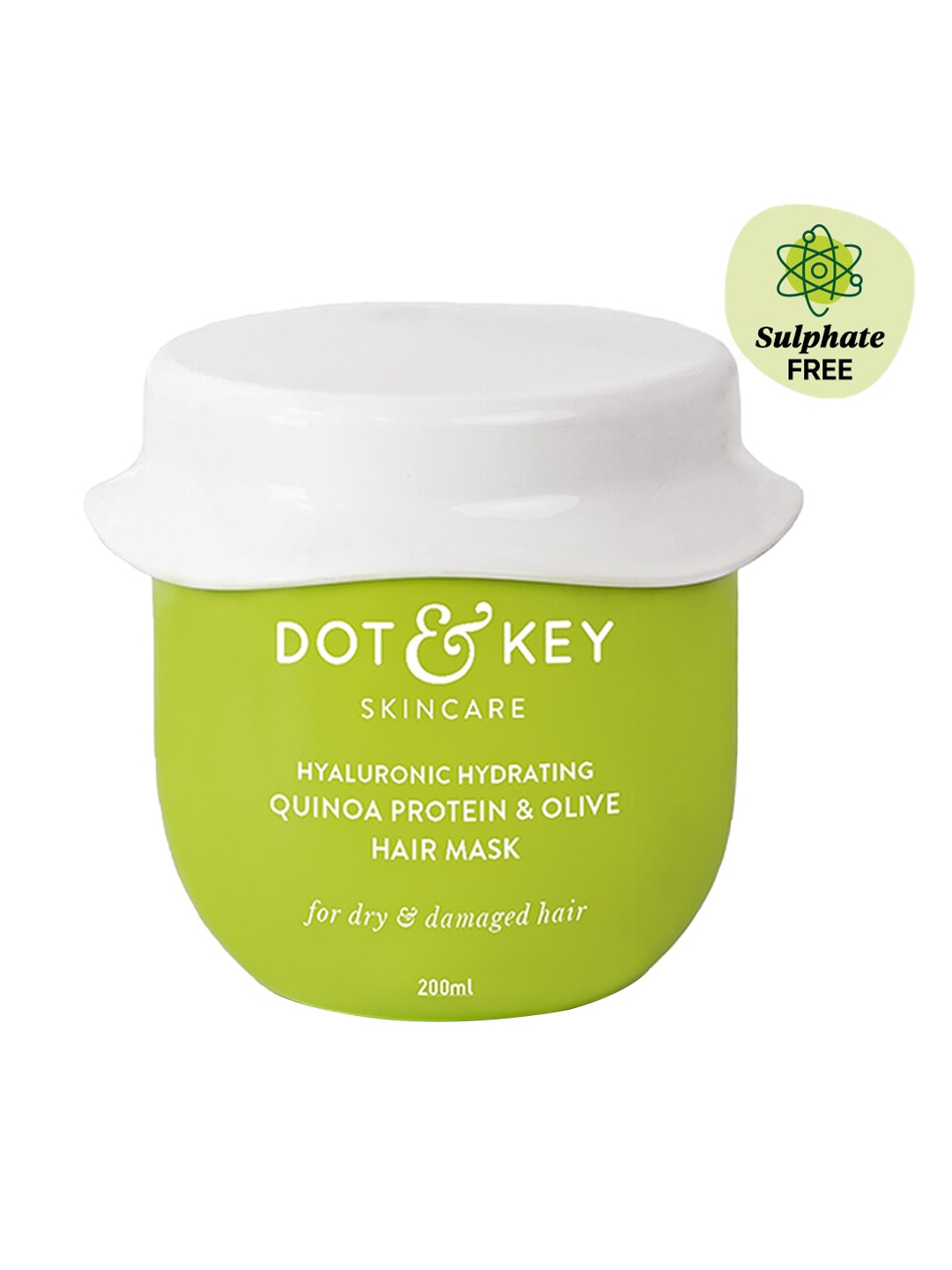 

DOT & KEY Hyaluronic Hydrating Quinoa Protein & Olive Hair Mask - 200 ml, Green