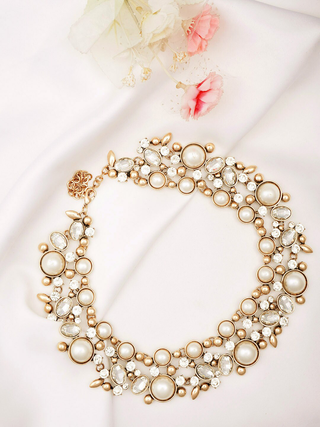 

Ferosh Gold-Toned & White Necklace