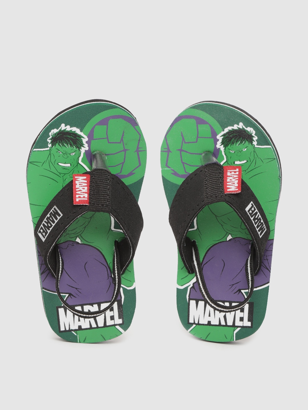 

toothless Boys Green Printed Marvel Avengers Thong Flip-Flops