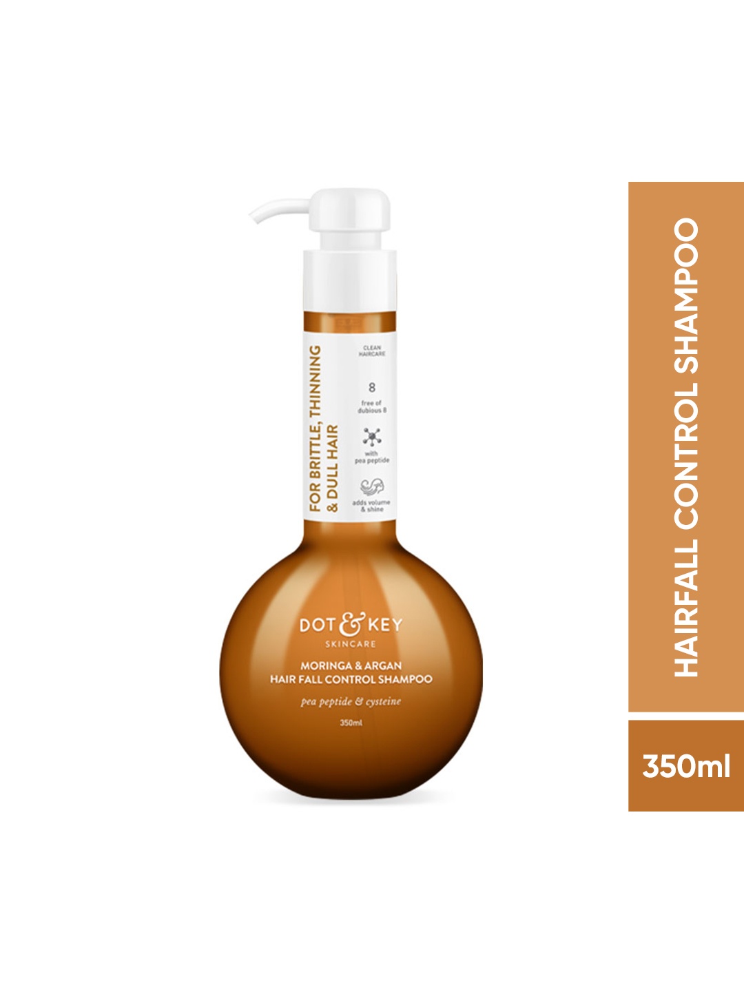 

DOT & KEY Argan Oil Hairfall Control Shampoo with Moringa & Keratin for Dry Hair - 350 ml, Brown