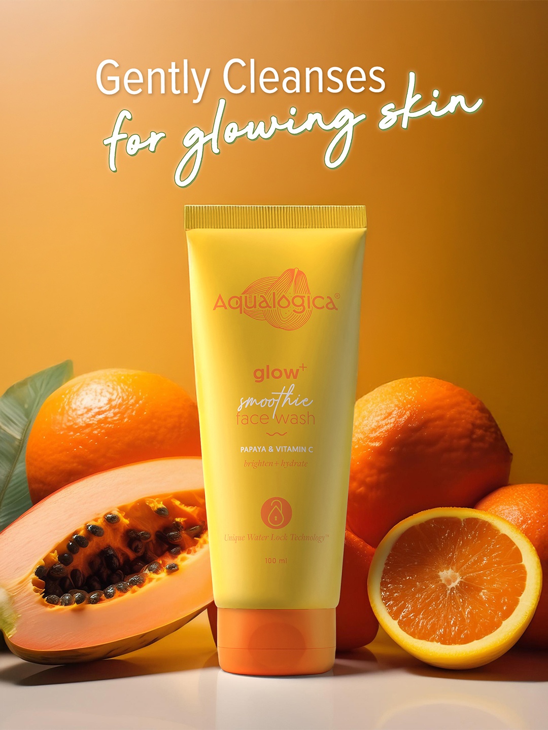 

Aqualogica Glow + Smoothie Face Wash for Deep Cleansing & Skin Brightening - 100 ml, Yellow