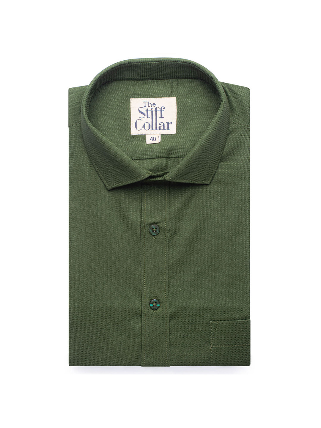 

The Stiff Collar Men Green Comfort Oxford Pure Cotton Casual Shirt