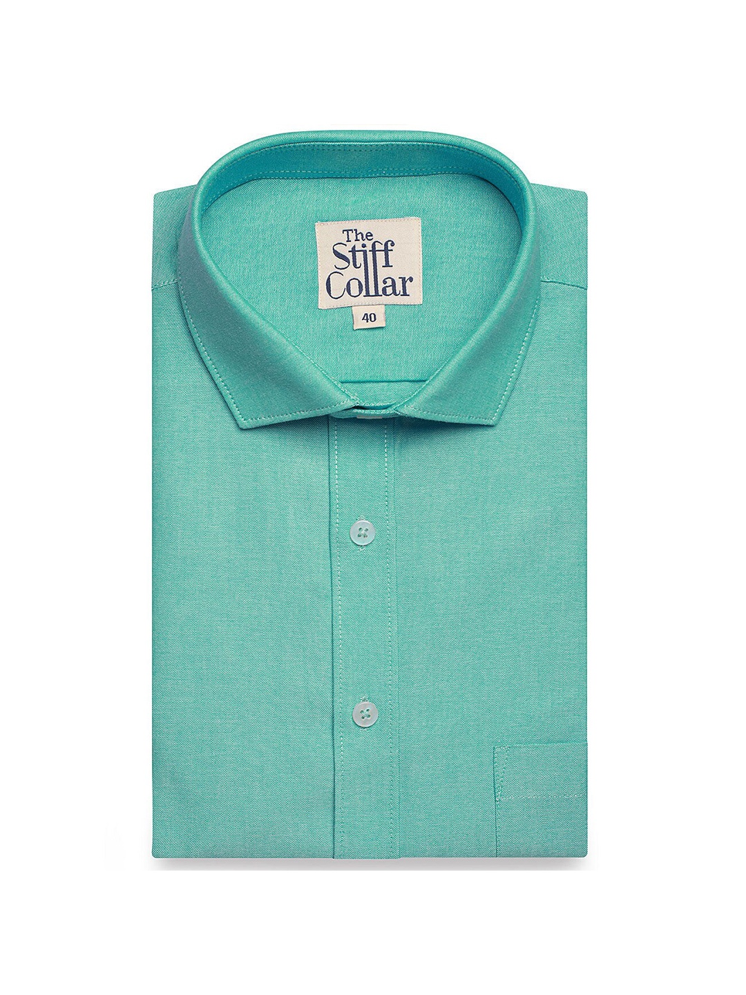 

The Stiff Collar Men Green Comfort Pure Cotton Casual Shirt