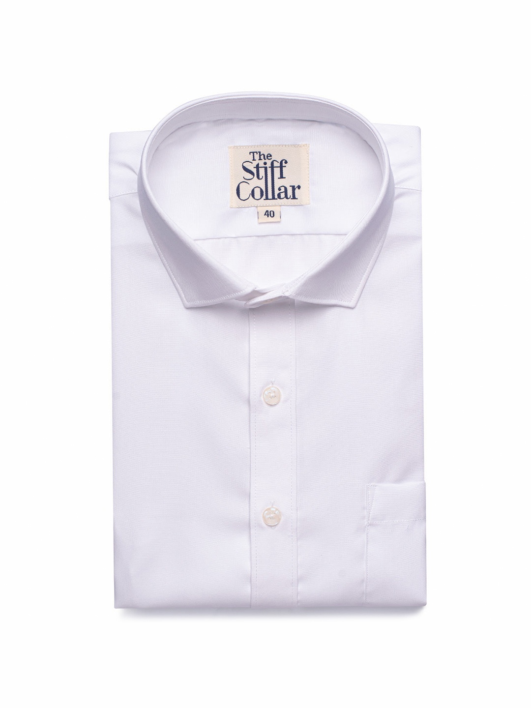 

The Stiff Collar Men White Comfort Casual Shirt