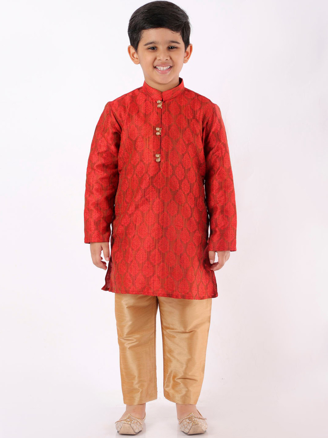 

JBN Creation Boys Maroon Kurta with Pyjamas