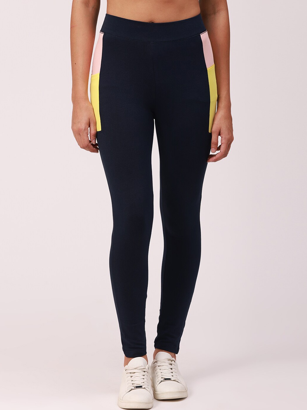 

De Moza Women Navy Blue Solid Ankle Length Leggings