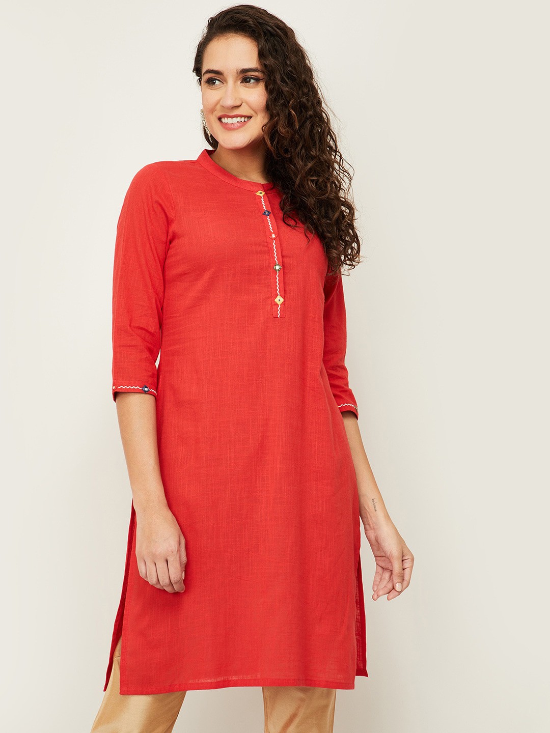 

Melange by Lifestyle Women Red Kurta